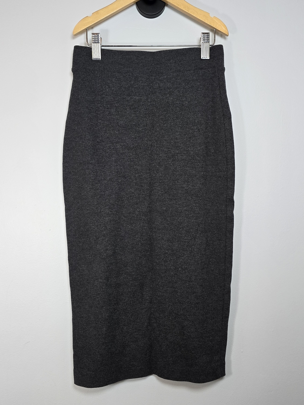 H&M Dark Gray Knit Long Pencil Skirt 6